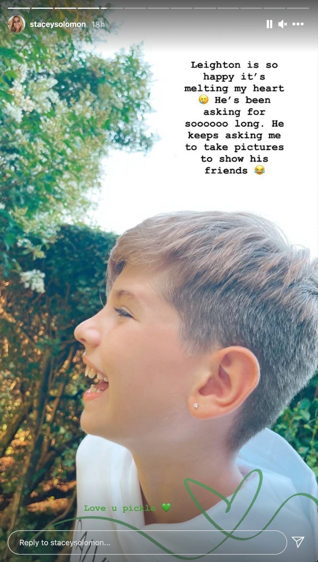 Stacey Solomon's son get's his ear pierced