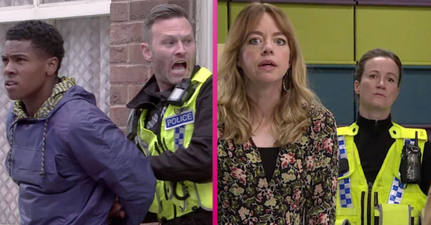 James and Laura are arrested in Coronation Street - Toyah looks on shocked