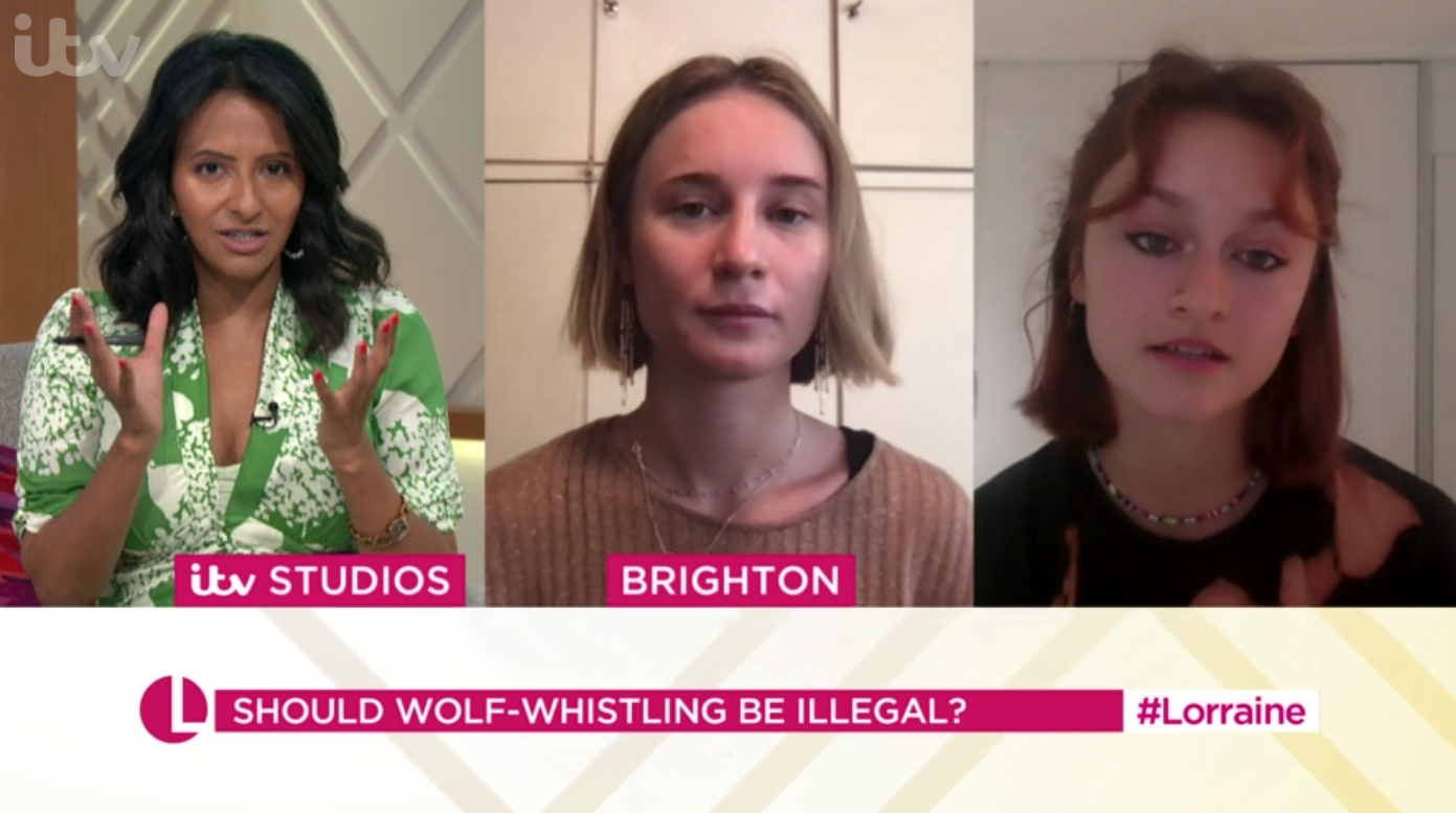 Lorraine today: Ranvir Singh hosted Lorraine and debated whether to outlaw wolf-whistling