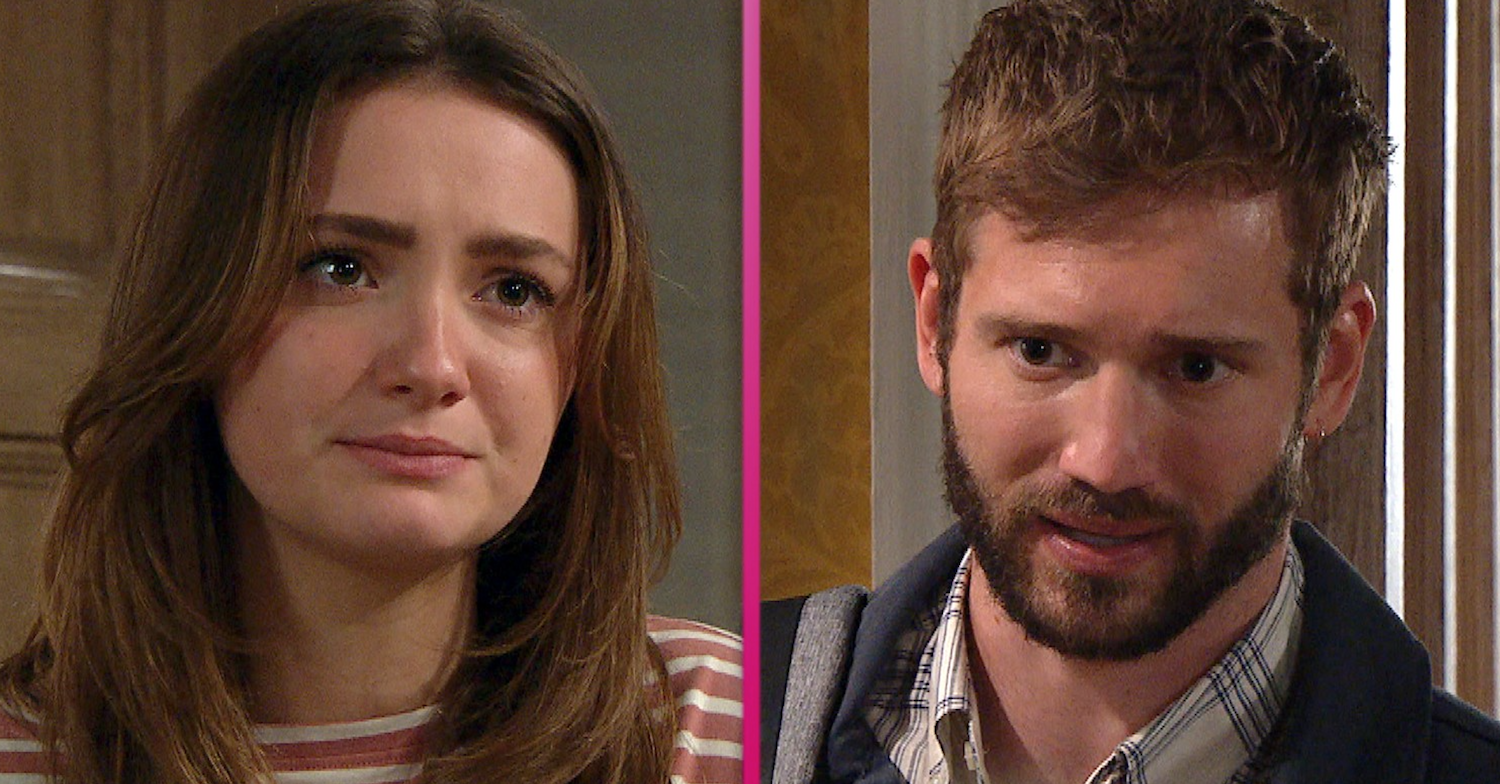 Gabby confronts Jamie after he's set to leave the village in Emmerdale