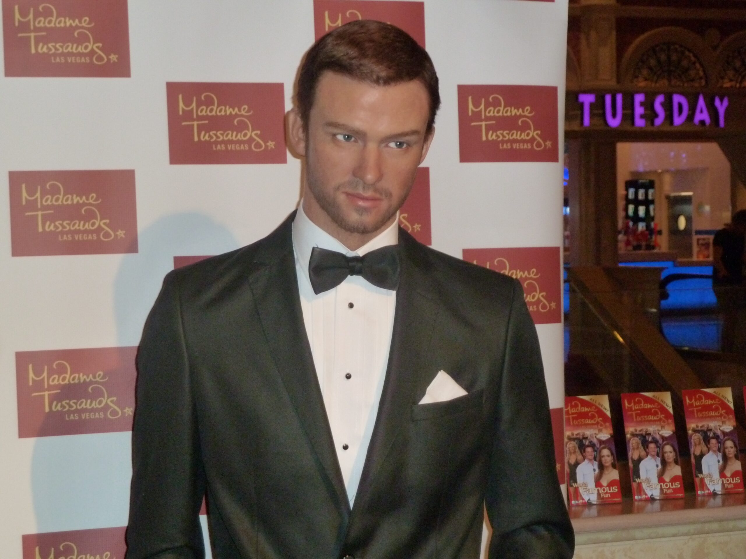 Little Mix at Madam Tussauds. Justin Timberlake's waxwork in Hollywood