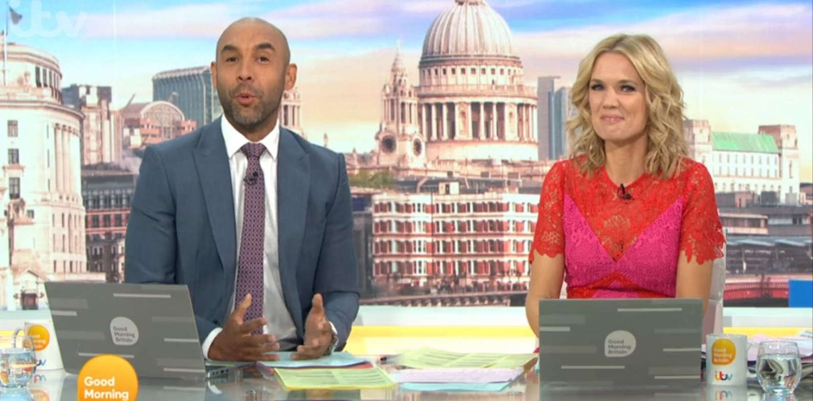 Alex Beresford on GMB with Charlotte Hawkins