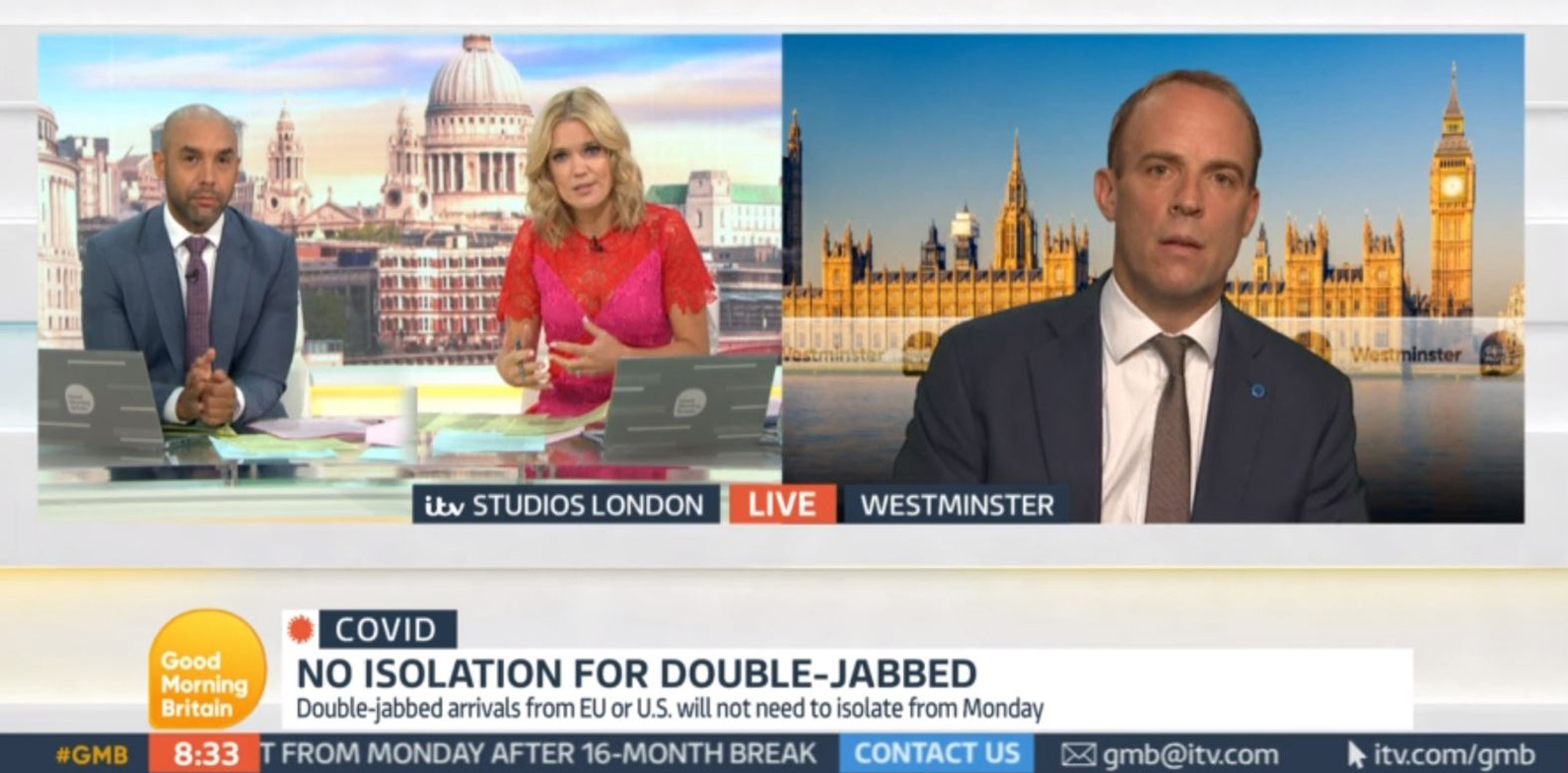 Alex Beresford on GMB with Charlotte Hawkins