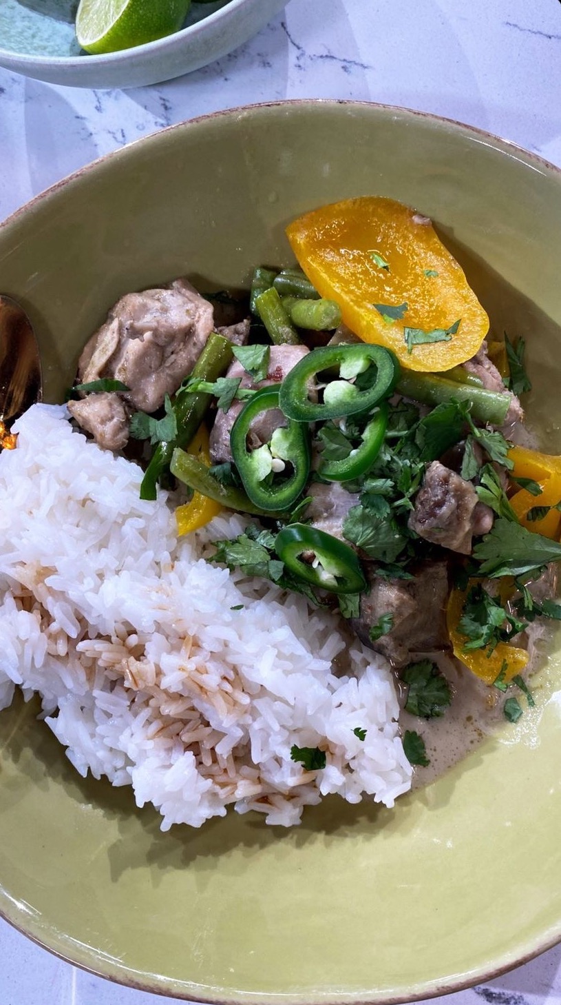 Rochelle This Morning: Star cooked her Thai green curry