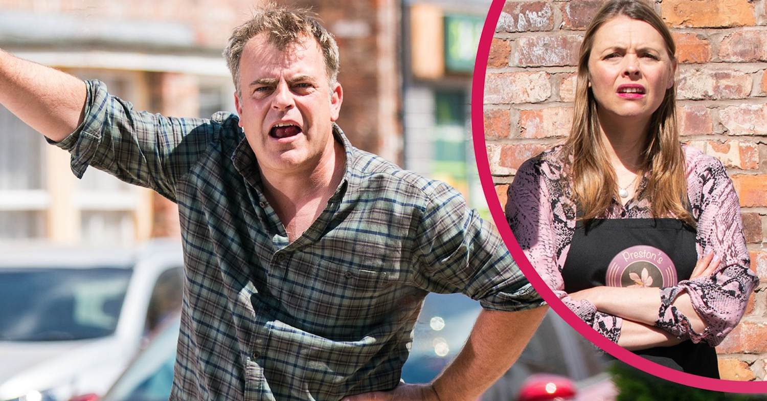 Steve has a go at Dev in Coronation Street