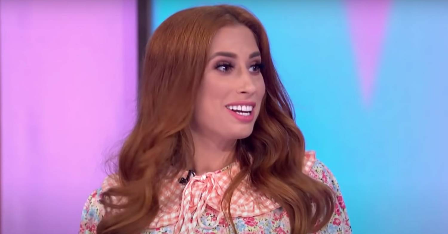 Stacey Solomon smiles during an appearance on Loose Women