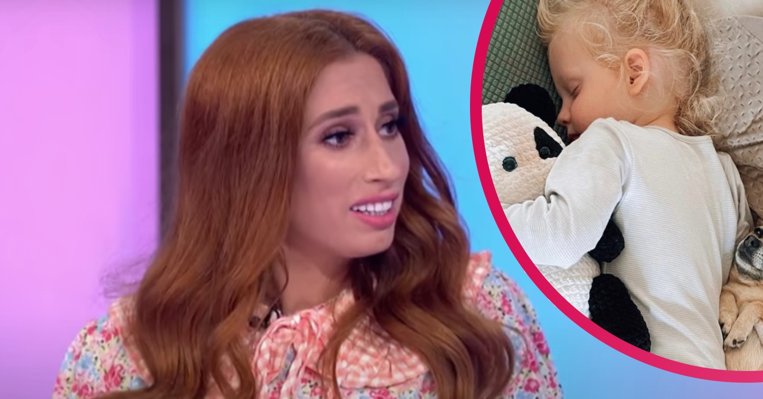 Stacey Solomon comforts son Rex after brothers go to their dads' houses