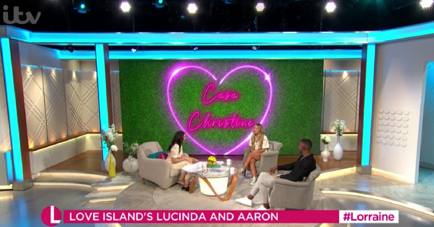 Christine Lampard presenting on Lorraine