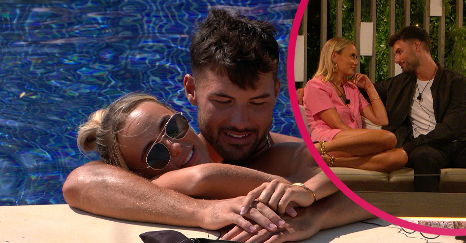 Millie and Liam cuddle in the pool on Love Island discuss their relationship
