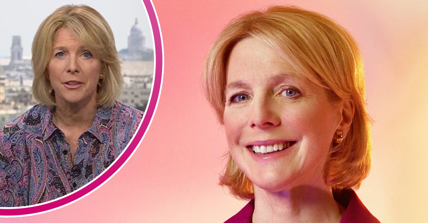 Hazel Irvine smiling and inset presenting the Olympics