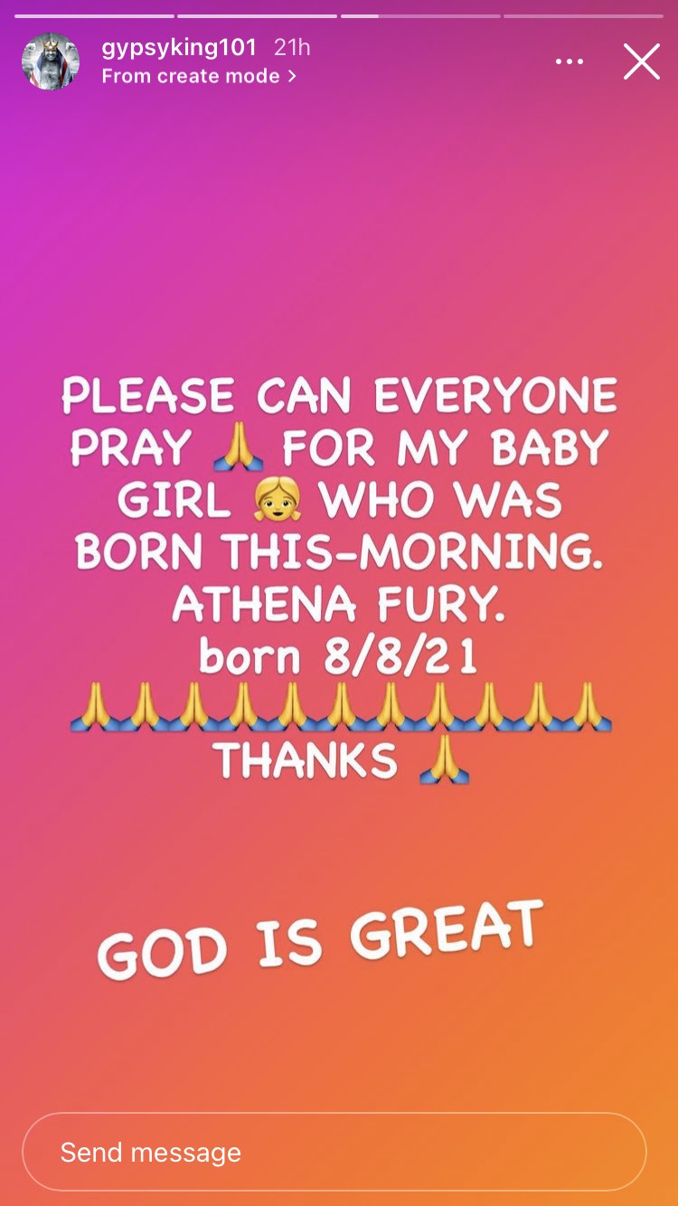 tyson fury baby news