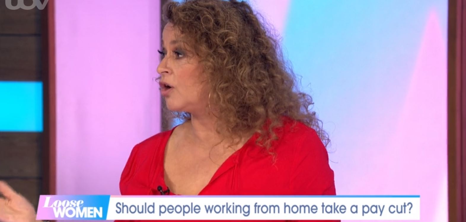 Nadia Sawalha on Loose Women today