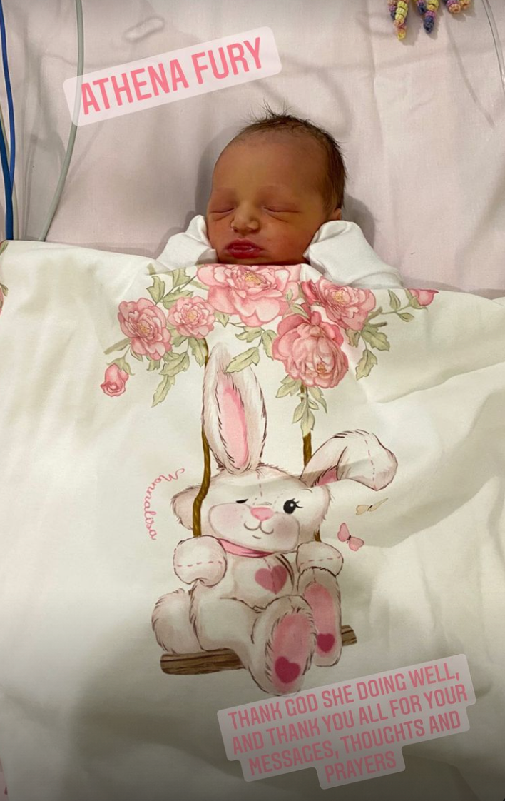 Tyson Fury baby Wife Paris shares first snap of Athena after intensive(02)