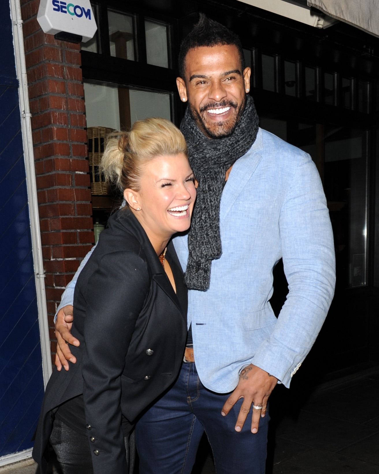Kerry Katona and George Kay laughing 