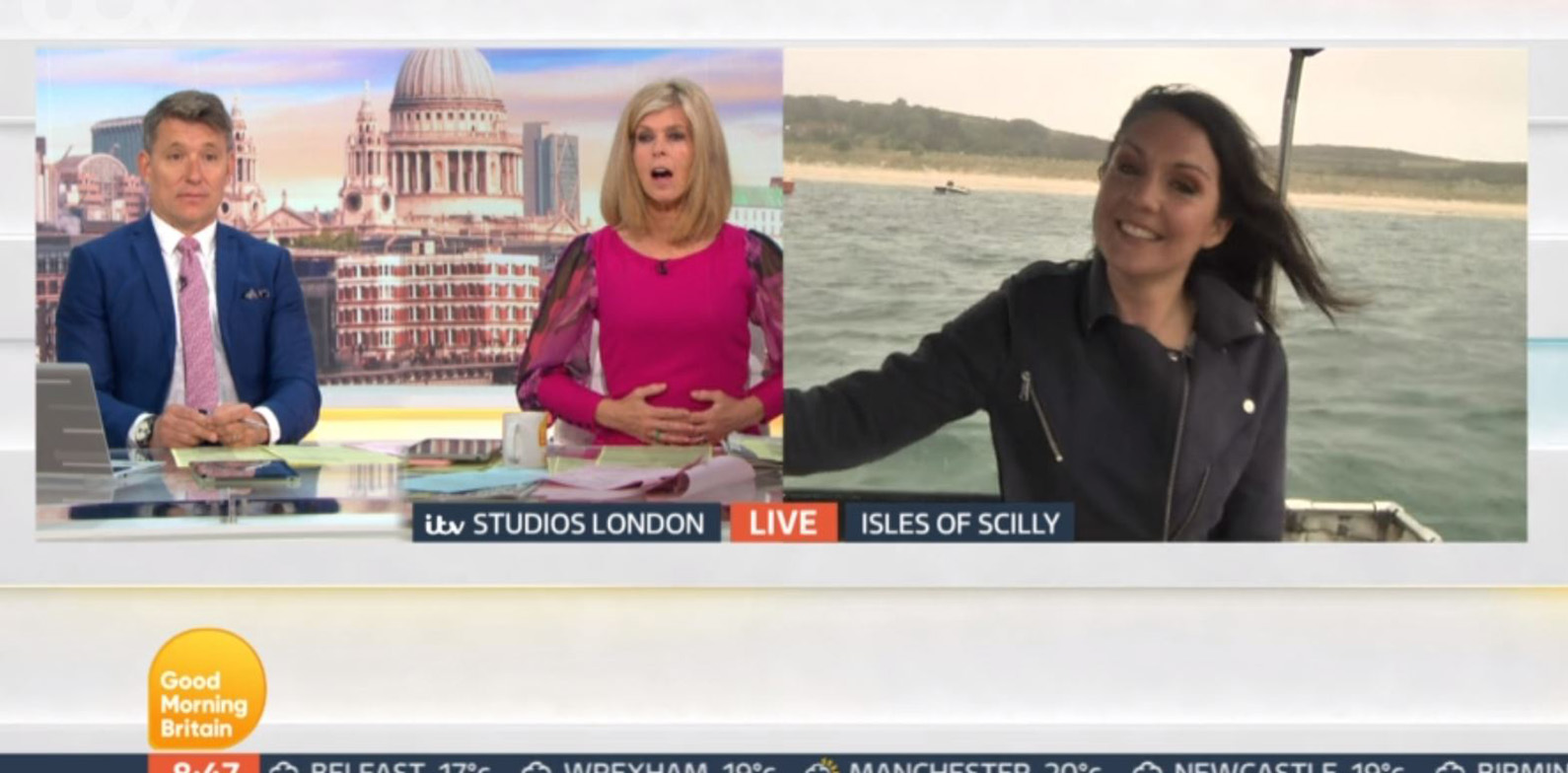 GMB today: Laura Tobin hosts from boat