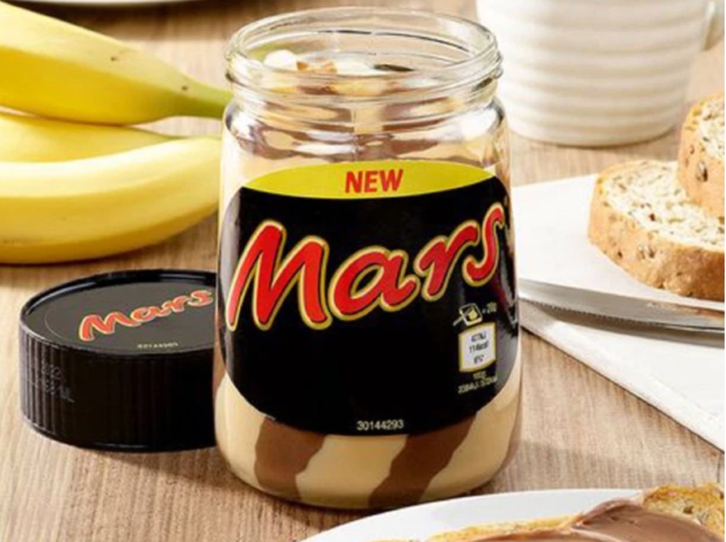New Mars bar flavour spread in a jar