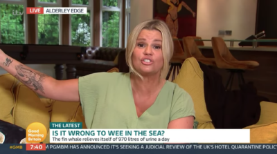 Kerry Katona debated whether it ok to pee in the sea on GMB