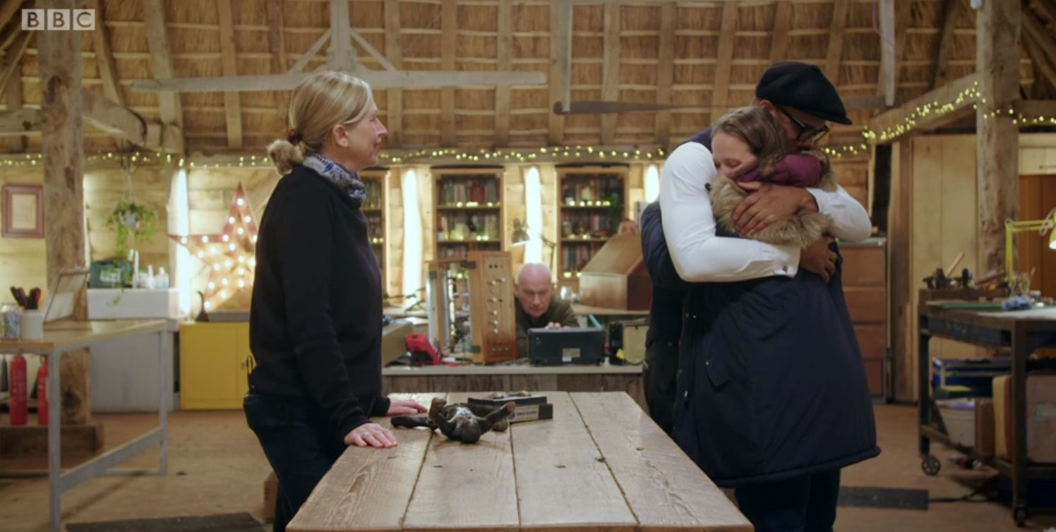 The Repair Shop star Helen Bannan comforted by Jay Blades