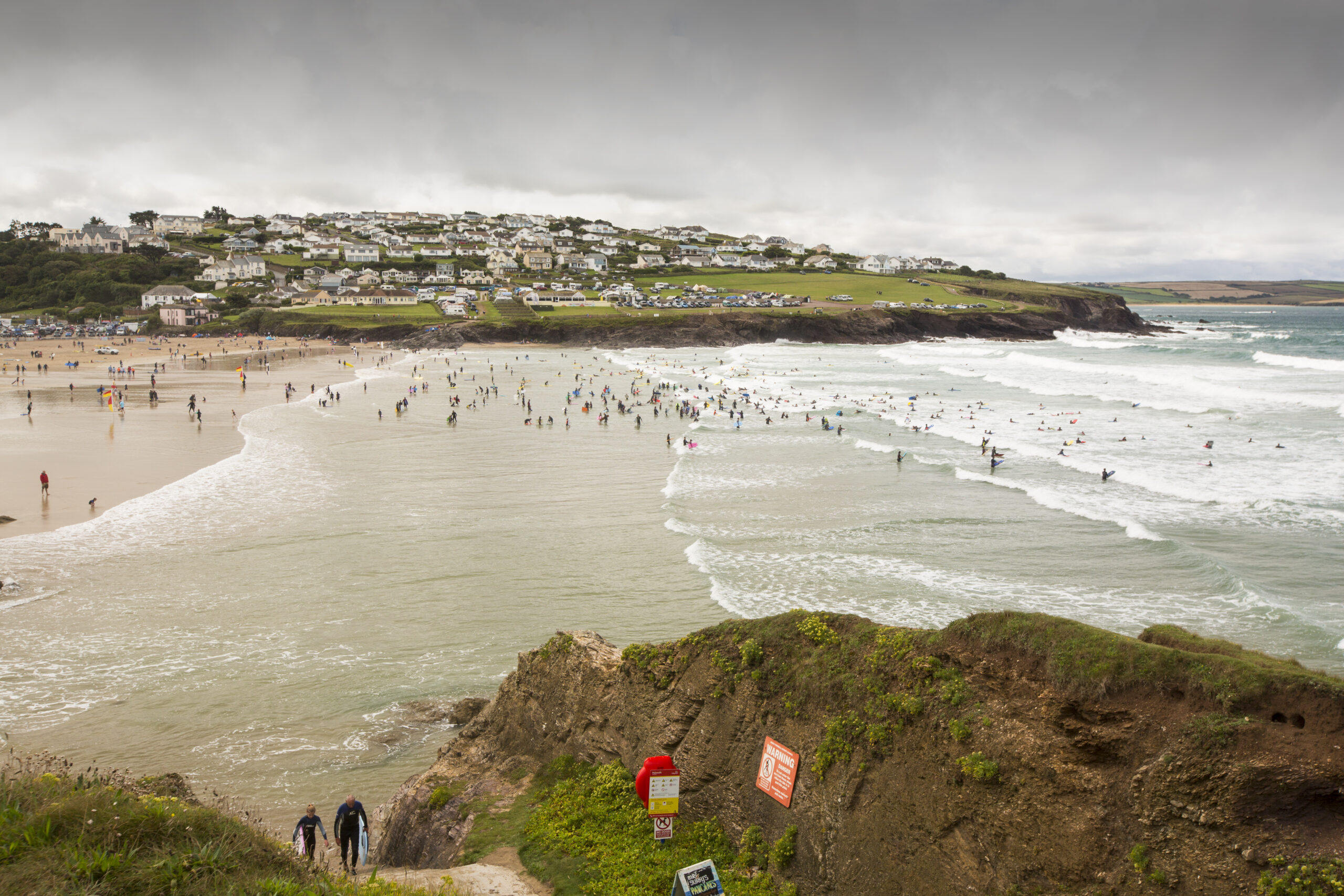 Matt Hancock spotted on a bodyboard in Cornwall