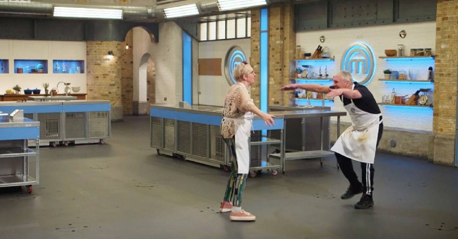 Su and Bez air hug on Celebrity MasterChef