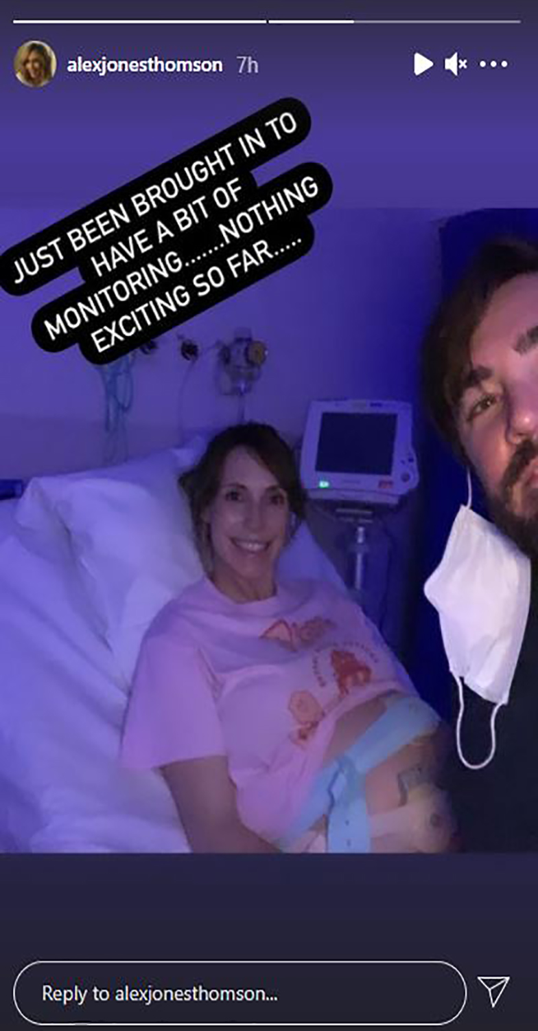 Alex Jones in hospital ahead of giving birth to third baby