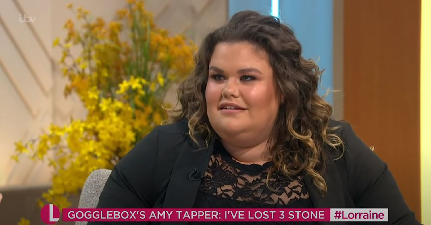 Amy Tapper talks about weight loss on Lorraine