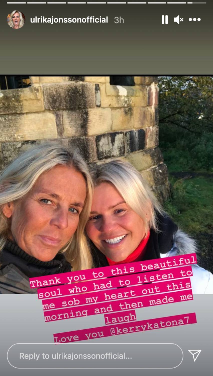 Kerry Katona and Ulrika Jonsson pose for a selfie