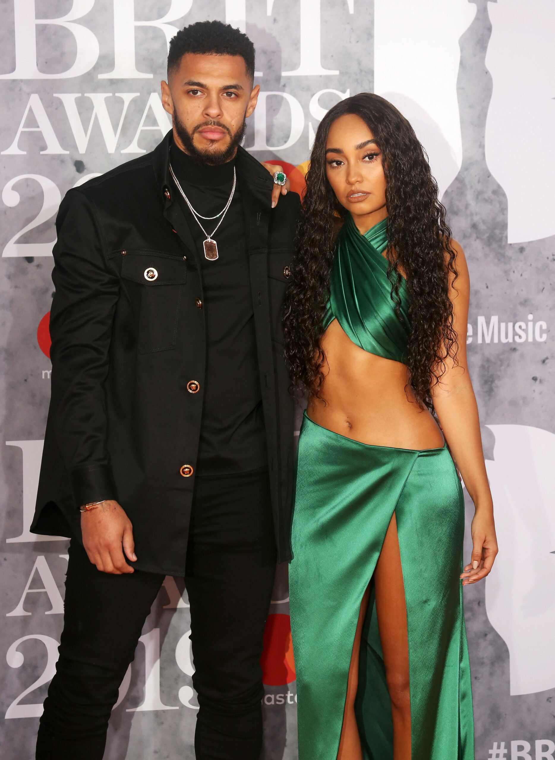 Leigh-Anne Pinnock and Andre Gray on the red carpet 