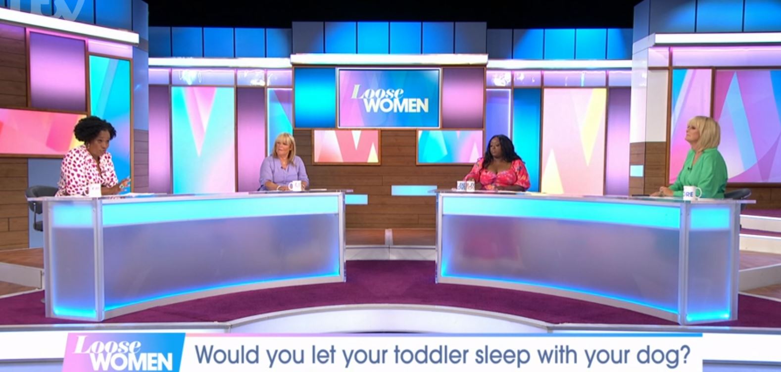 Loose Women panel including Charlene White, Linda Robson, Judi Love and Jane Moore