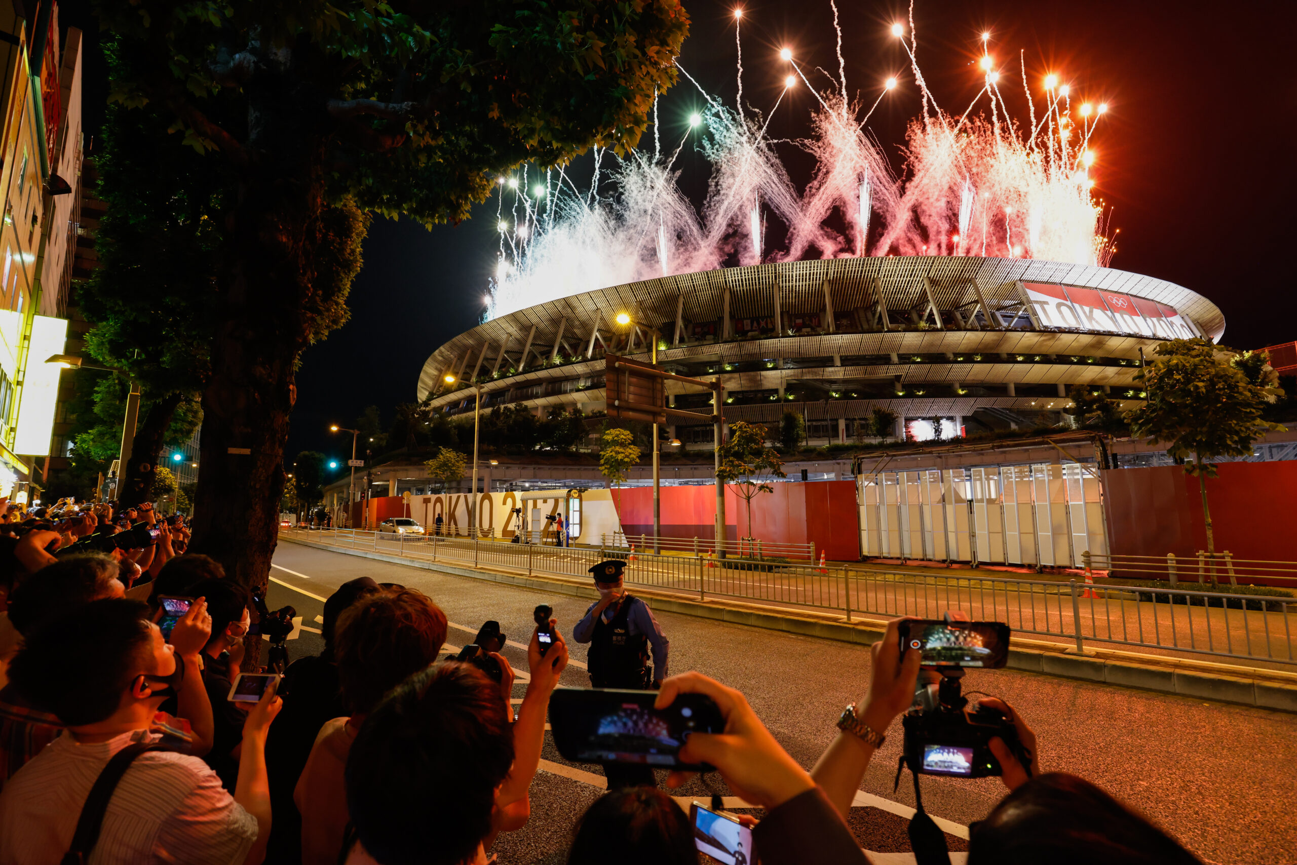 Tokyo 2020 Olympic Games Closing Ceremony fireworks at Japan Stadium