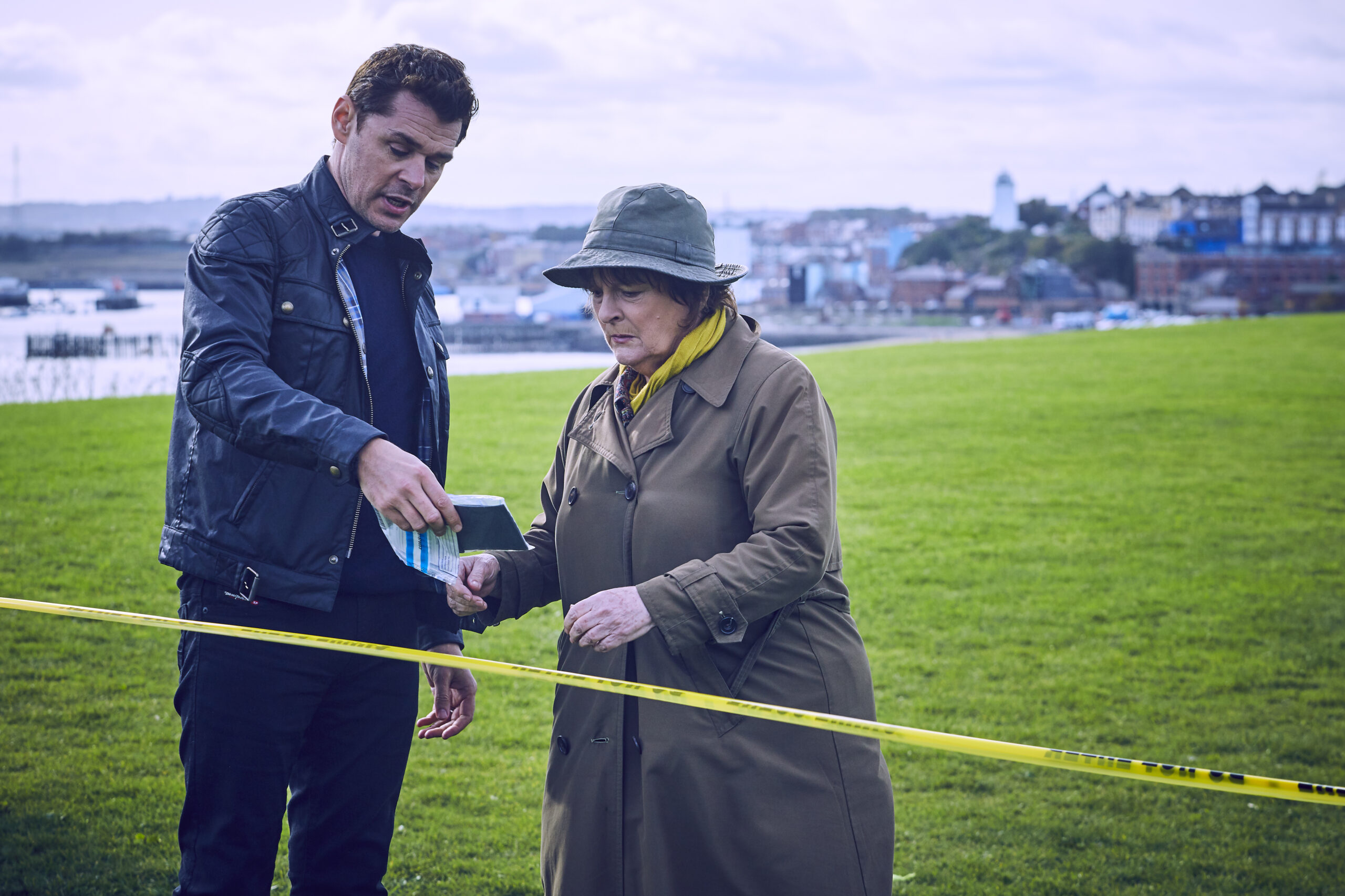 Brenda and Kenny filming series 11 of Vera