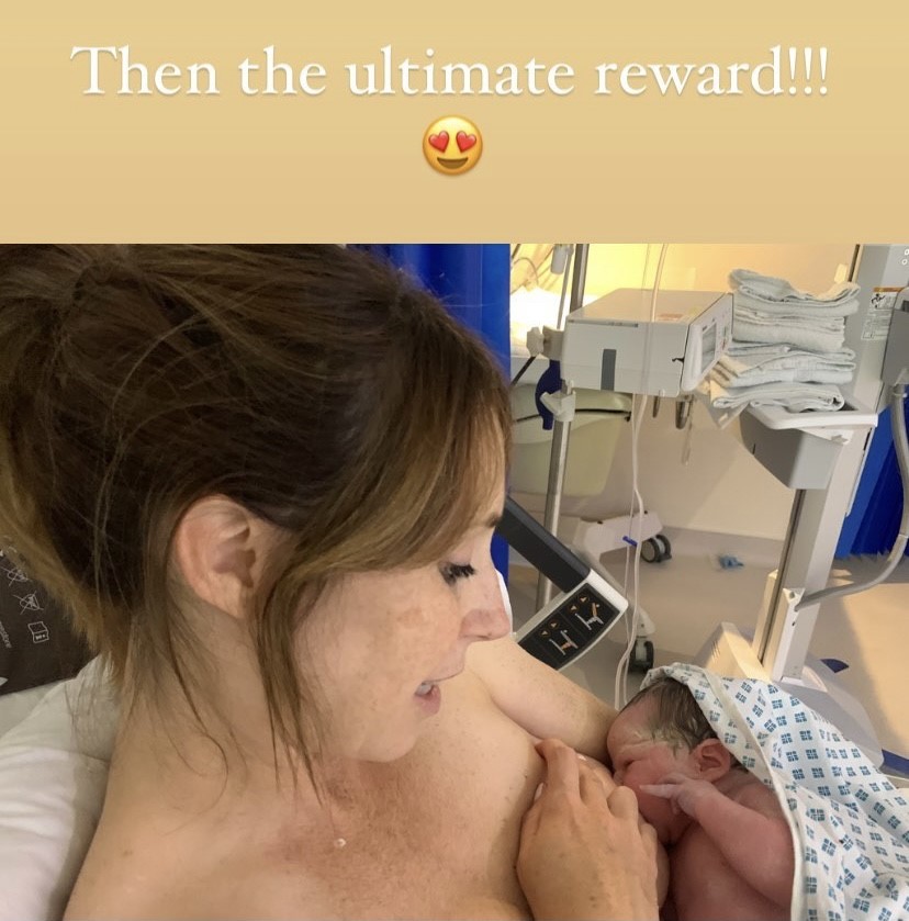 Alex Jones and her baby daughter