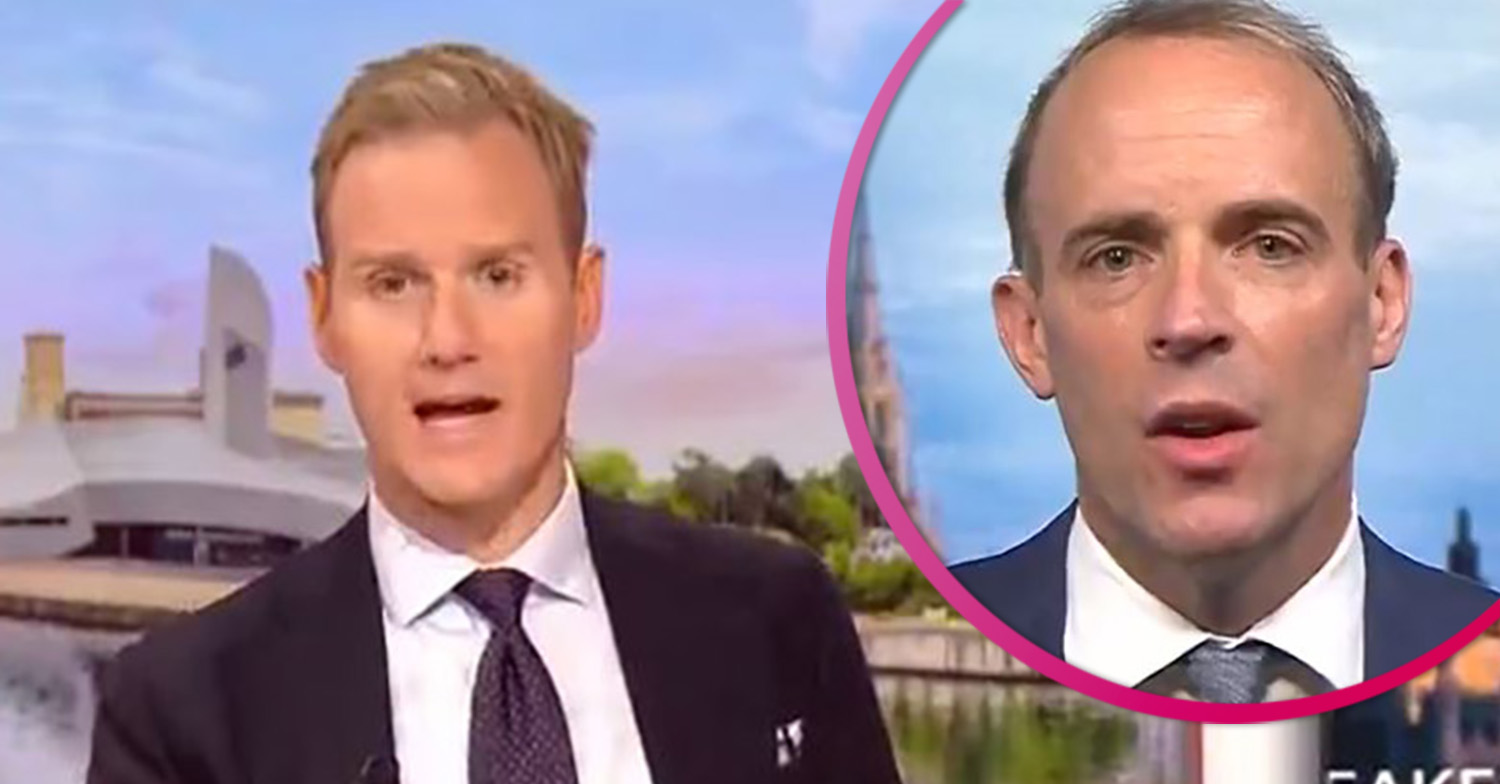 Dan Walker interviews Dominic Raab on BBC Breakfast today