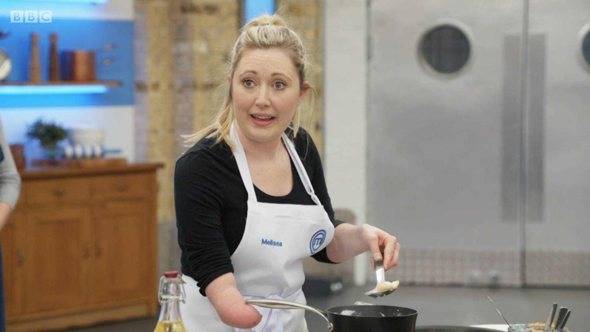 Melissa Johns cooks on Celebrity MasterChef