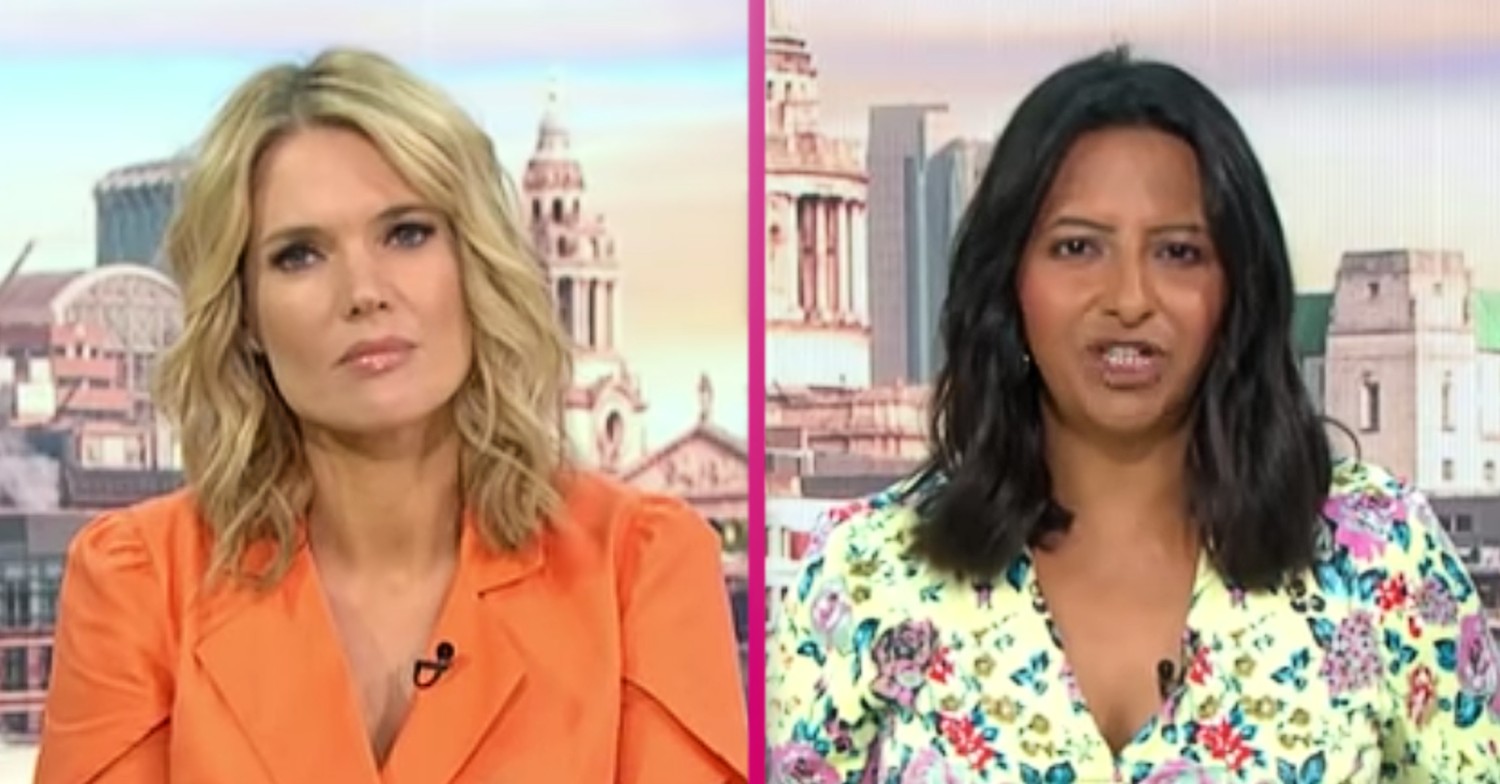 On Good Morning Britain today, host Ranvir Singh was accused of talking over Charlotte Hawkins