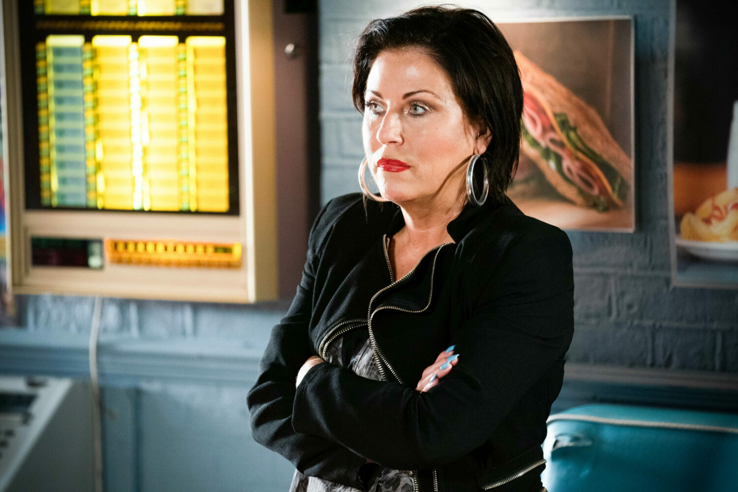 EastEnders Kat looks fed up