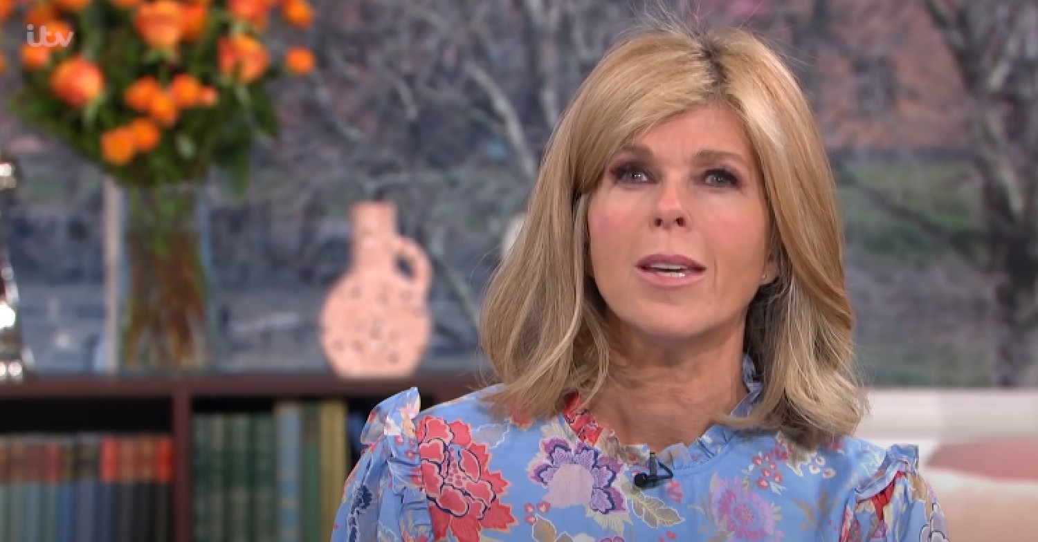 Kate Garraway looking up on This Morning