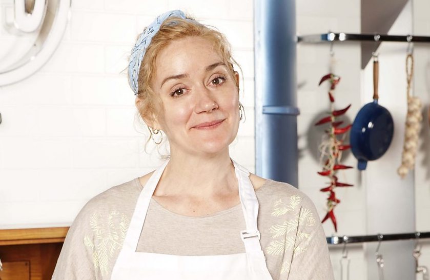 Sophie Thompson taking part in Celebrity MasterChef 2014