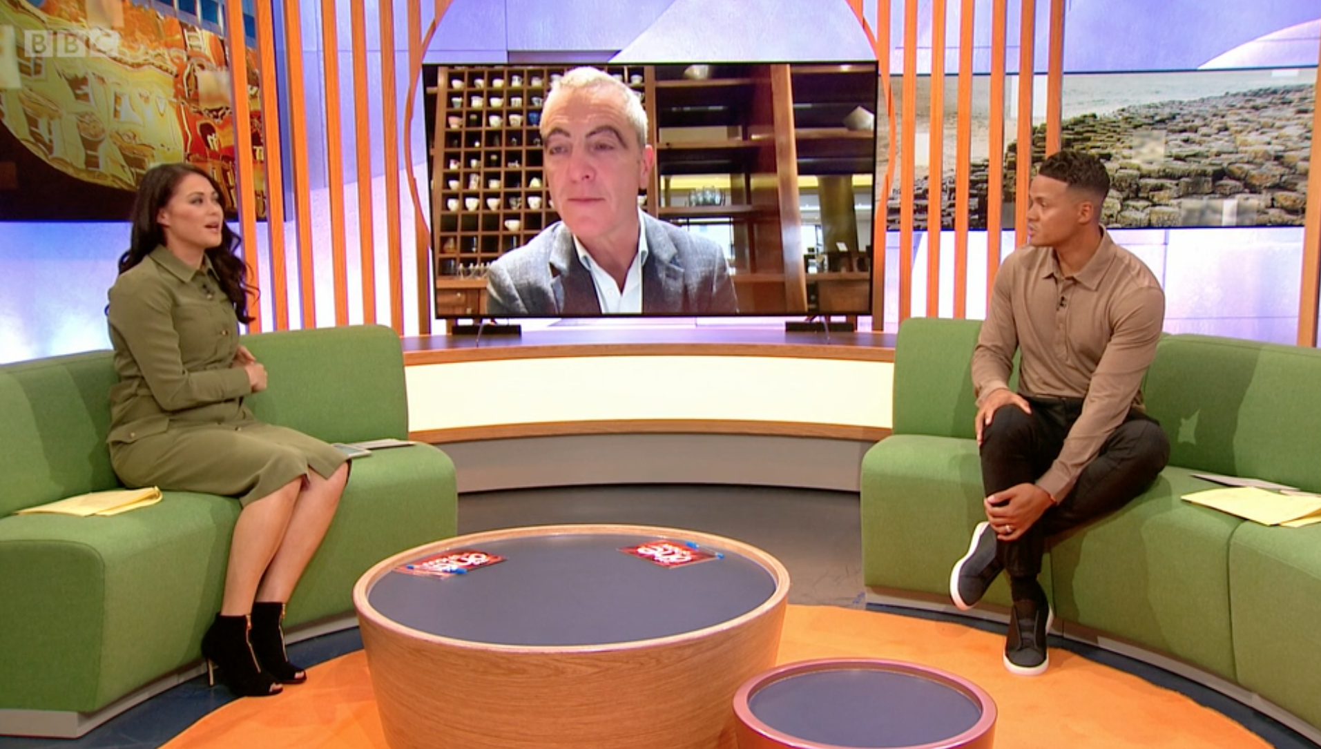 James Nesbitt displayed some curious eyebrows on The One Show