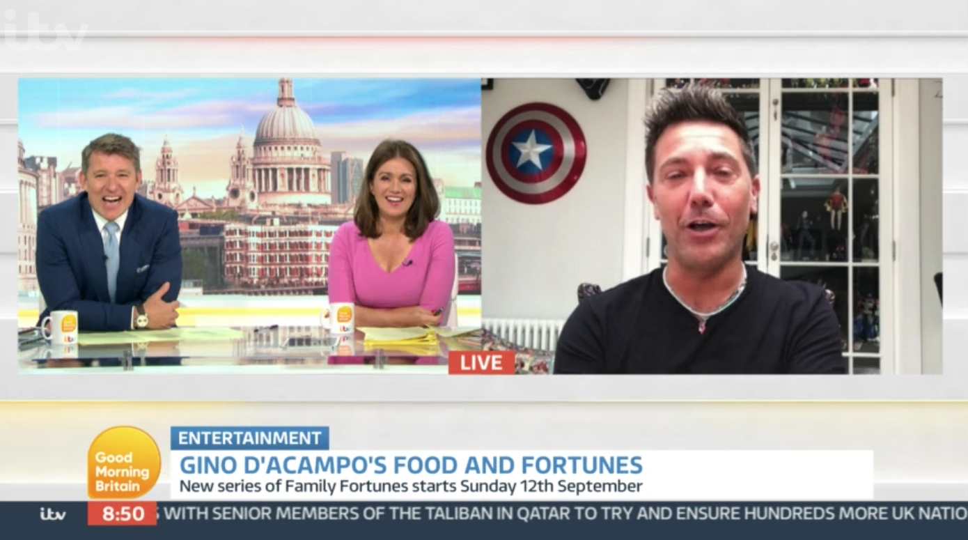 On GMB today, Ben Shephard made a bulnder while interviewing Gino D'Acampo