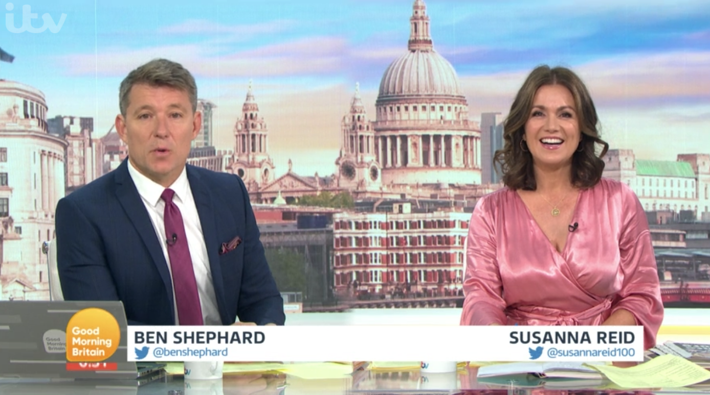 Susanna Reid on Good Morning Britain took some barbs because of her dress today