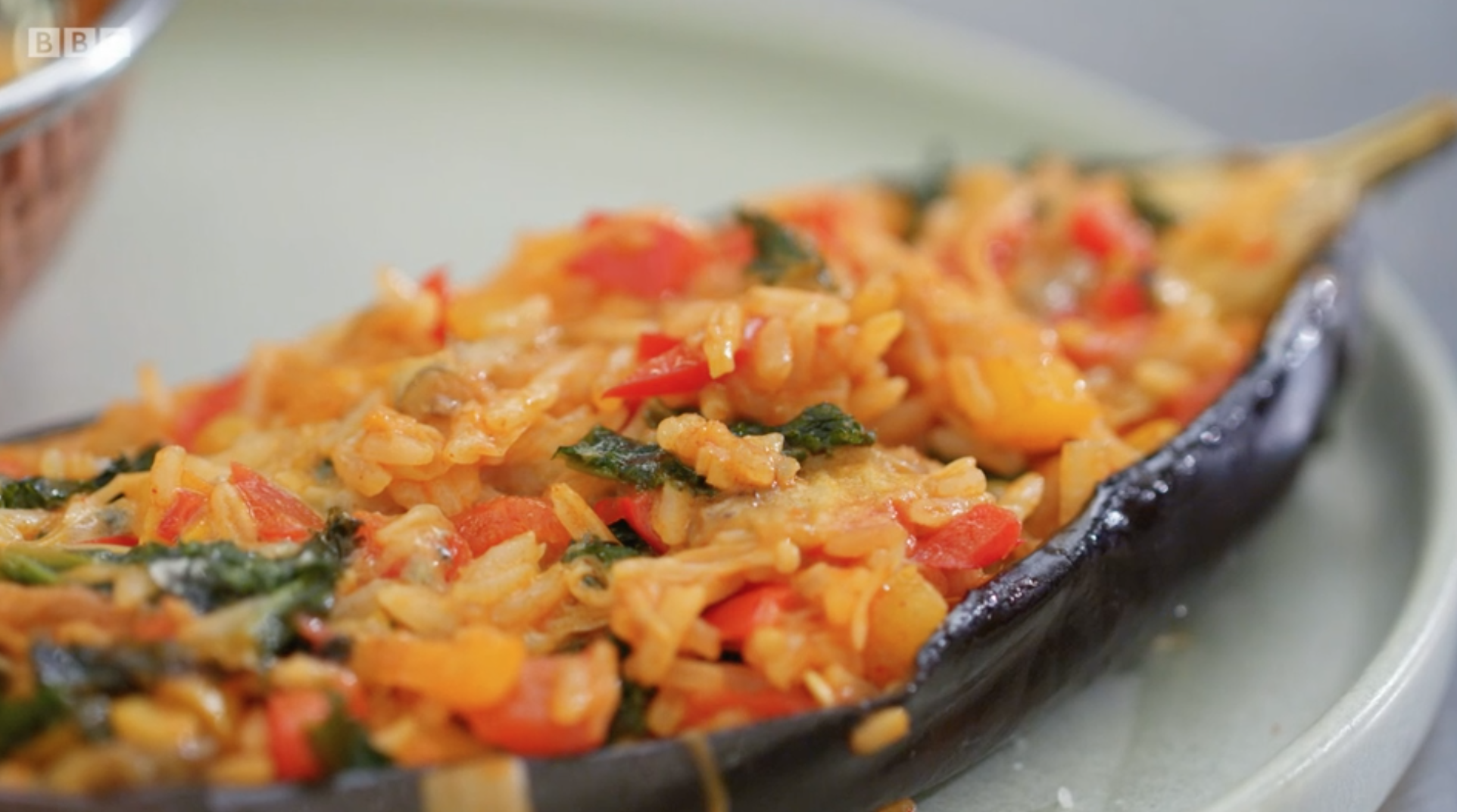 Johannes on Celebrity MasterChef cooked a soggy aubergine