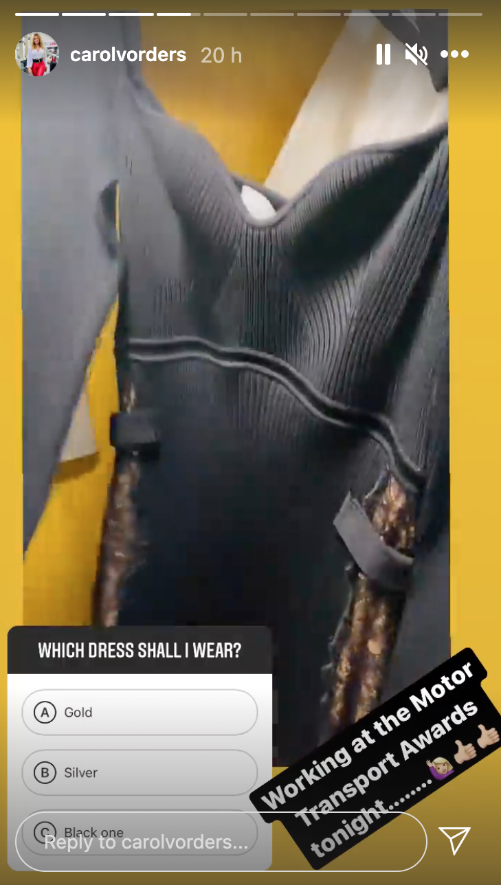 Carol Vorderman on Instagram wowed fans with a LBD selfie