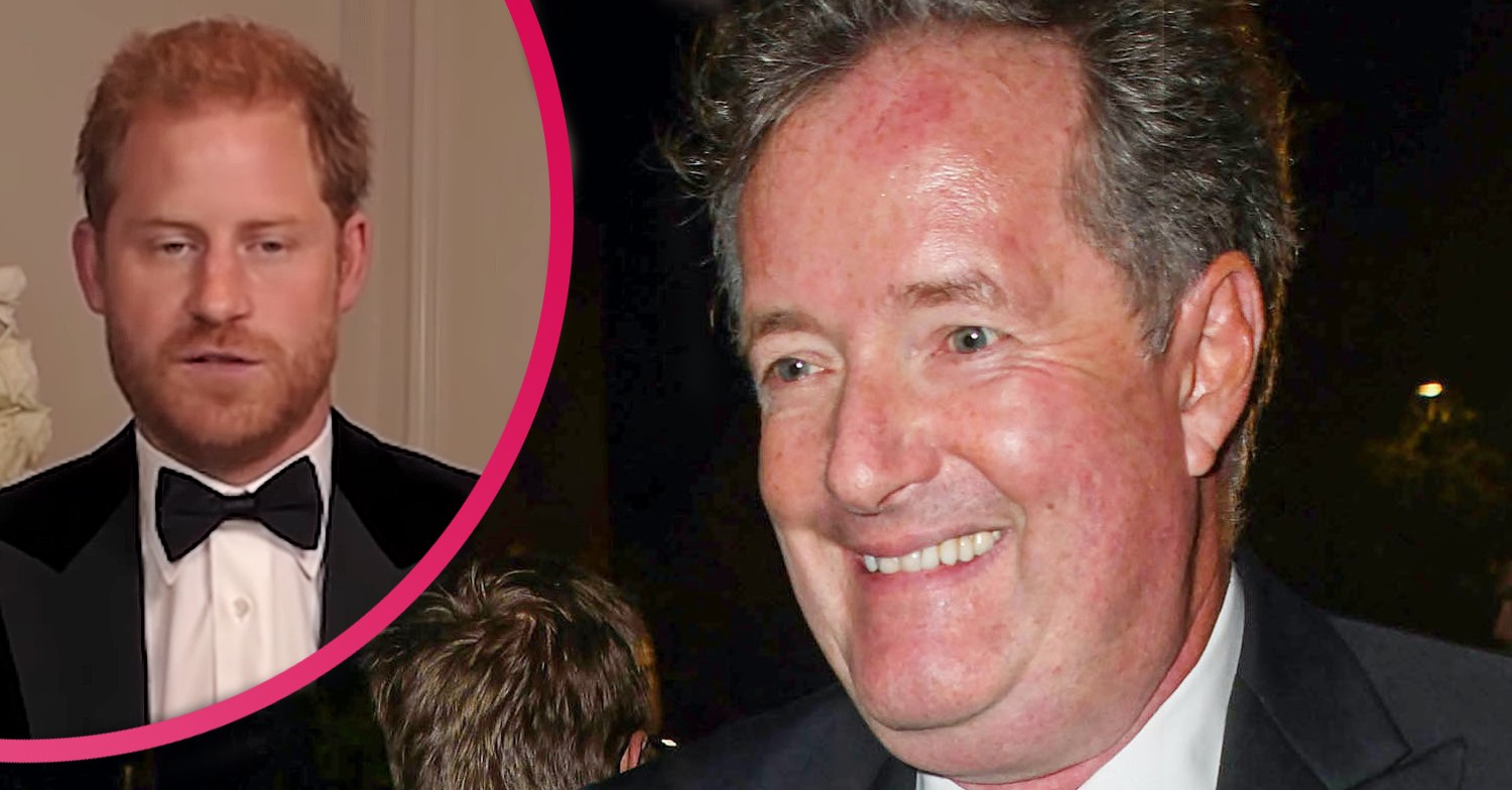 Piers Morgan injured his head after trying to leave an awards ceremony that featured Prince Harry