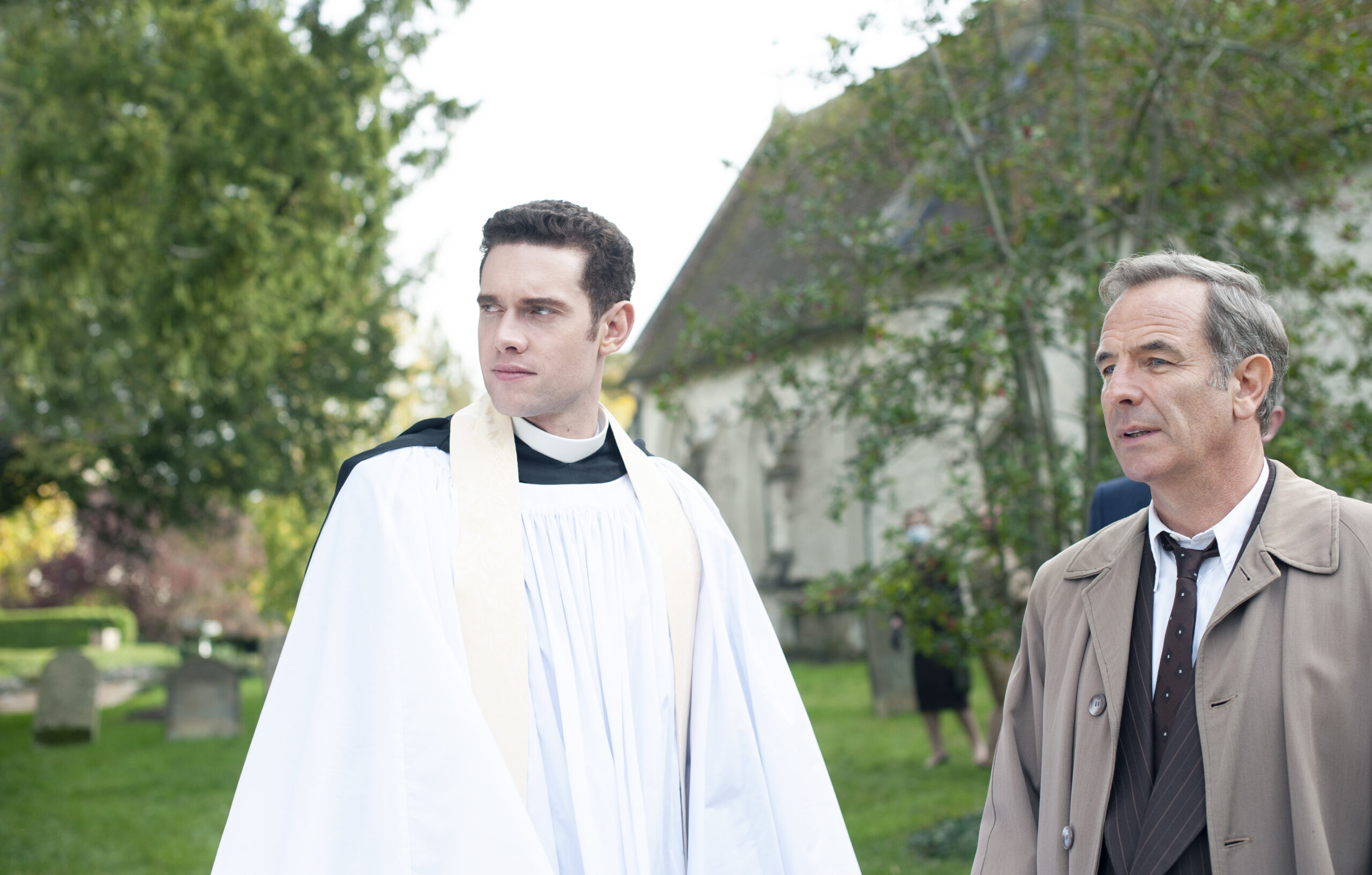 Granchester stars Tom Brittney and Robson Green