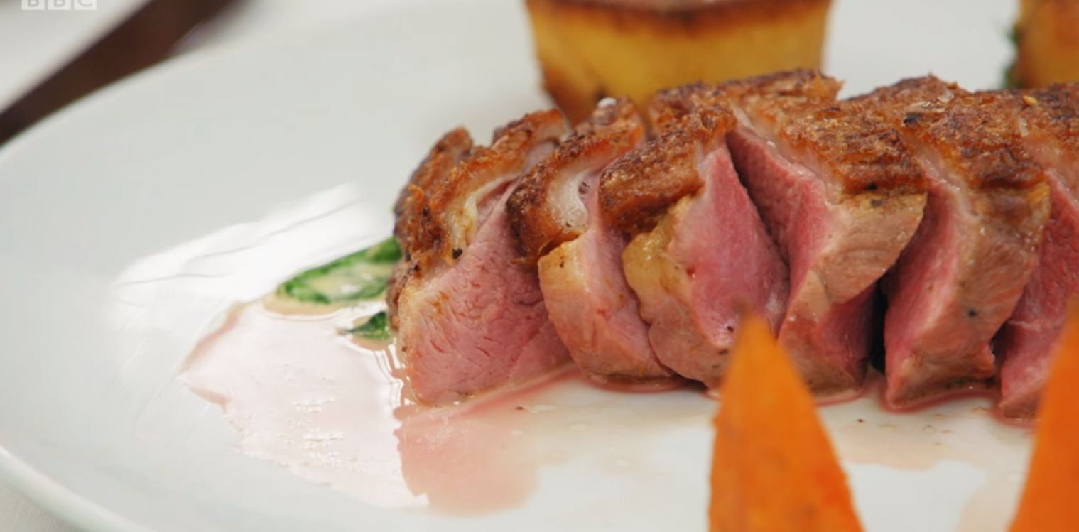 Joe serves 'raw' duck on Celebrity MasterChef