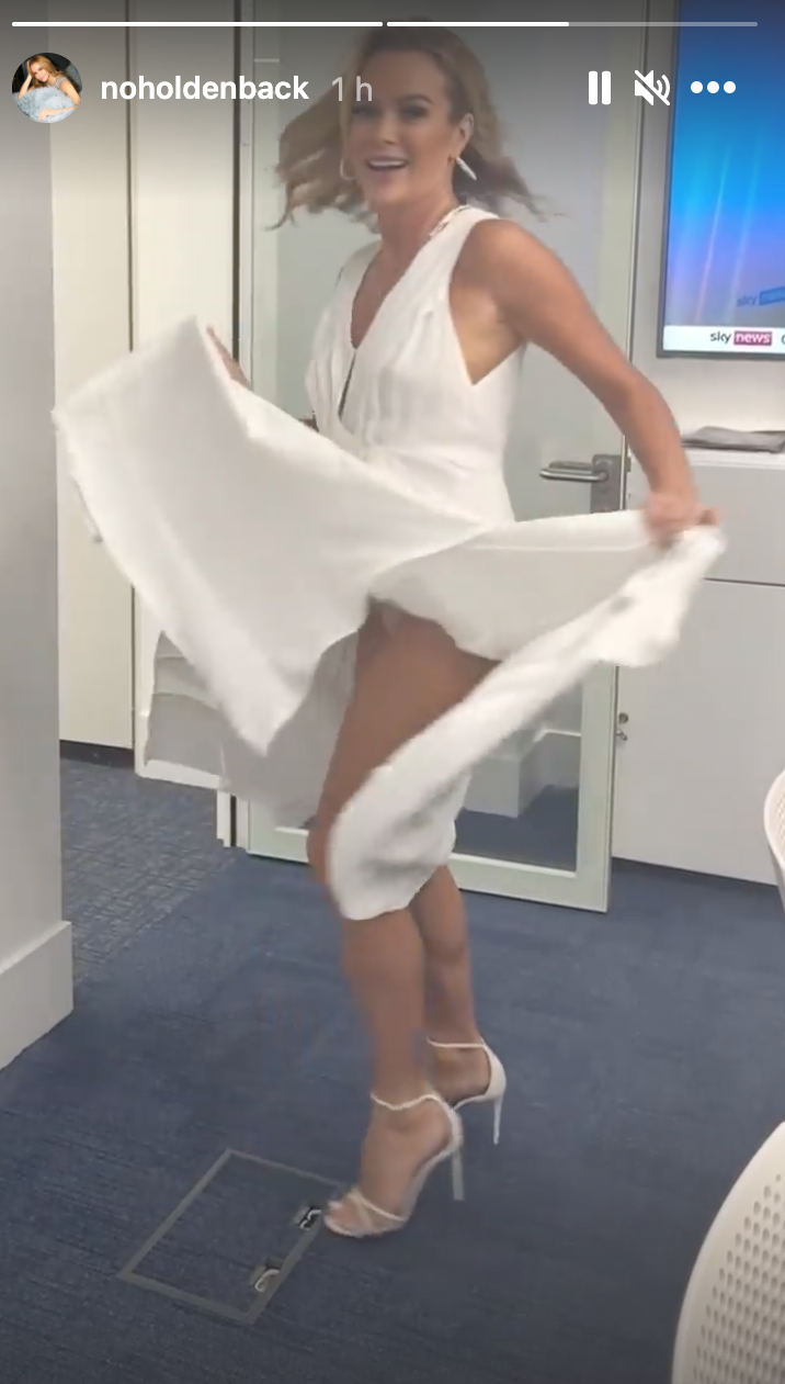 Amanda Holden wowed fans on Instagram as she flashed her knickers