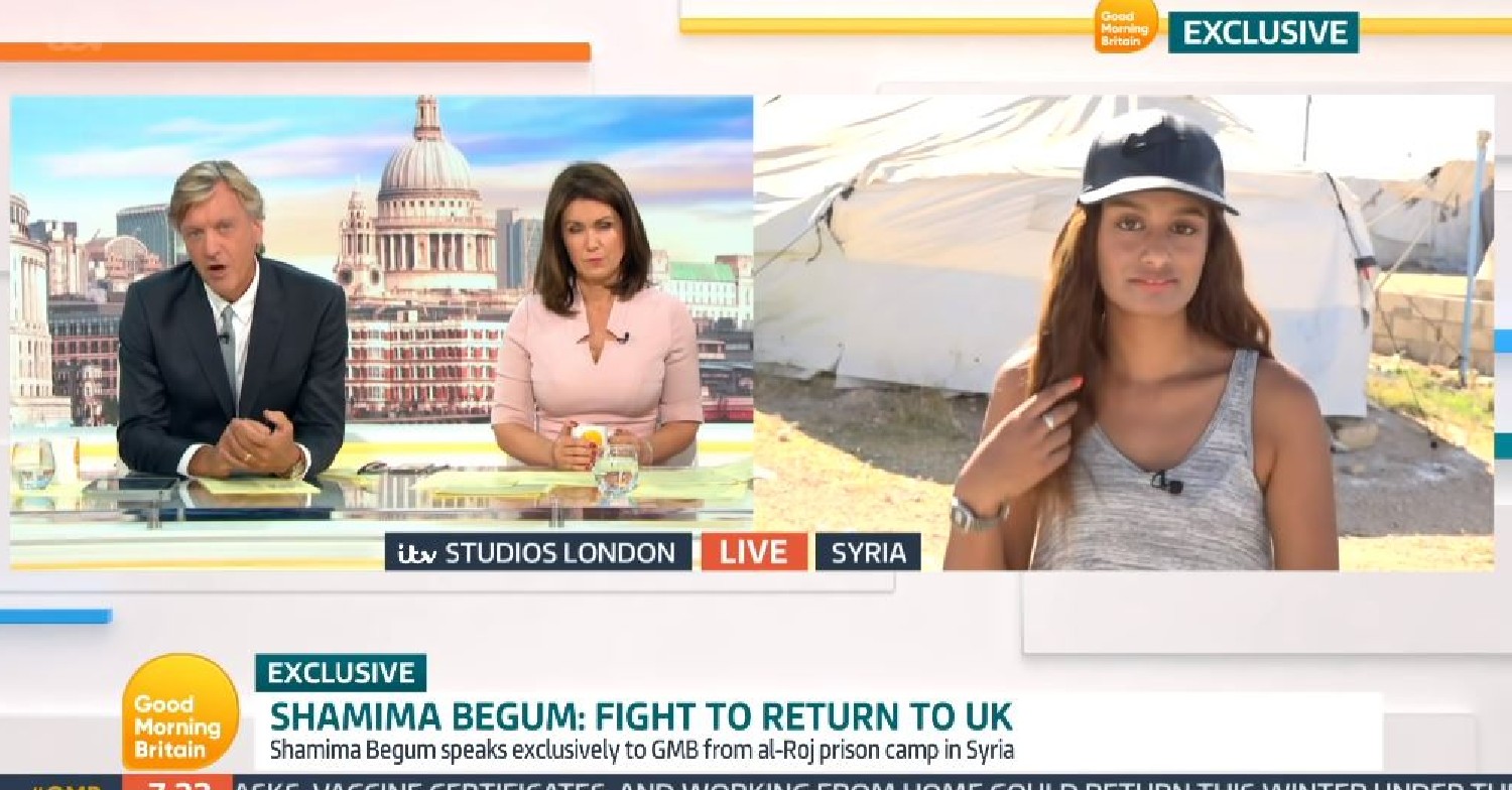 Richard Madeley interviews Shamima on GMB