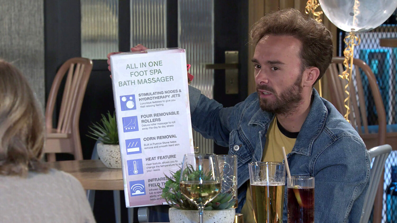 David bought Audrey a foot spa in Coronation Street