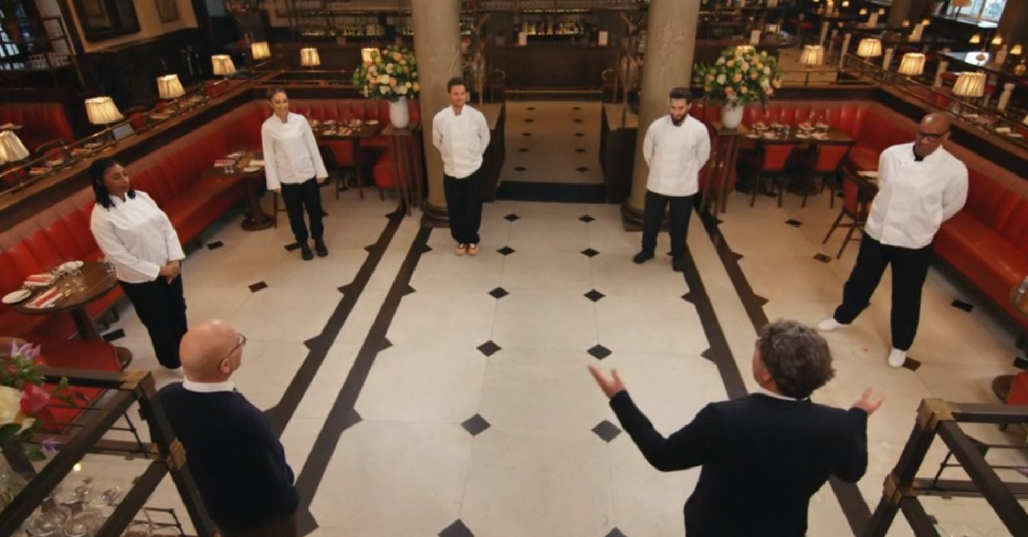 Celebrity MasterChef stars, including Kem Cetinay, during the final week